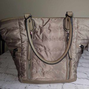 SOL & SELENE Quilted Fabric Bag Tote Handbag Purse